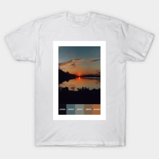 Autumn Sunset Color Palette [Rectangles] T-Shirt